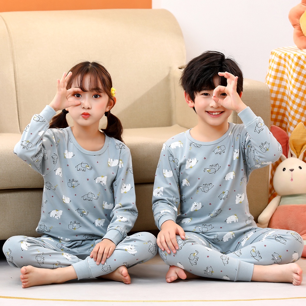 Bộ Đồ Ngủ 2 Món In Họa Tiết Hoạt Hình Chú Thỏ / Khủng Long / Khủng Long Dễ Thương Thời Trang Cho Bé Trai Và Gái Từ 2-12 Tuổi