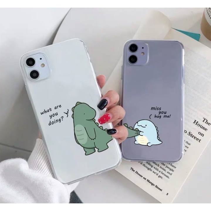 Ốp Điện Thoại TPU Mềm Hình Khủng Long Cho Iphone 15 14 Pro Max couple case 13 11 X Xs 6 + 7 + 8 + 11 Plus 12ProMax