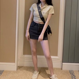 CHÂN VÁY JEAN XẺ HÔNG ÔM BODY - ORDER (kèm ảnh thật)