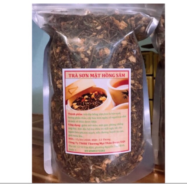 500g Trà Sơn Mật Hồng Sâm Sapa giúp ngủ ngon - Hàng công ty Thảo Dược Việt