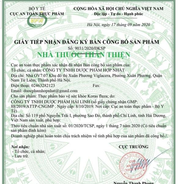 Koras Fluza - Giúp bổ phế, hỗ trợ giảm ho, giảm đờm, giảm đau rát họng do ho kéo dài, thay đổi vùng họng, phế quản...