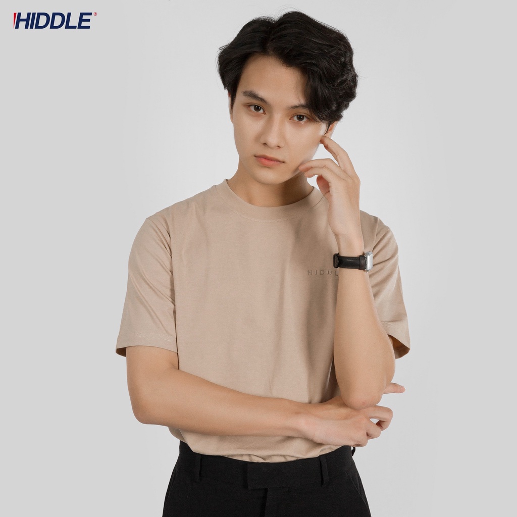Áo thun nam cổ tròn tay ngắn HI Basic Fit, áo phông nam không cổ nhiều màu logo in su HIDDLE | BigBuy360 - bigbuy360.vn