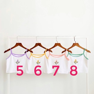 Áo Croptop 2 Dây Thêu Hoa ( Ảnh Thật )