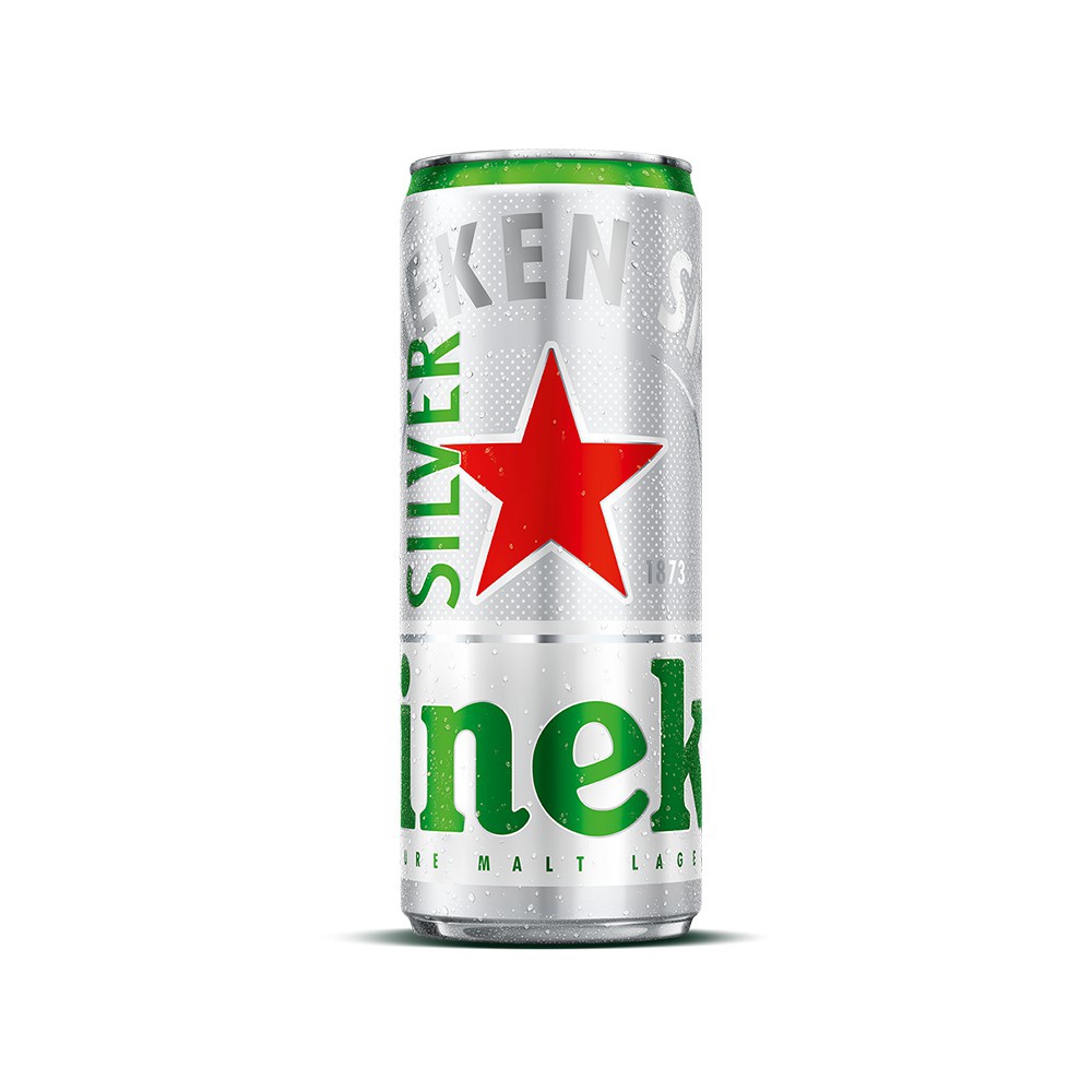 [GIAO NHANH 2H] Bia Heineken Silver (bạc) thùng 24 lon x 330ml