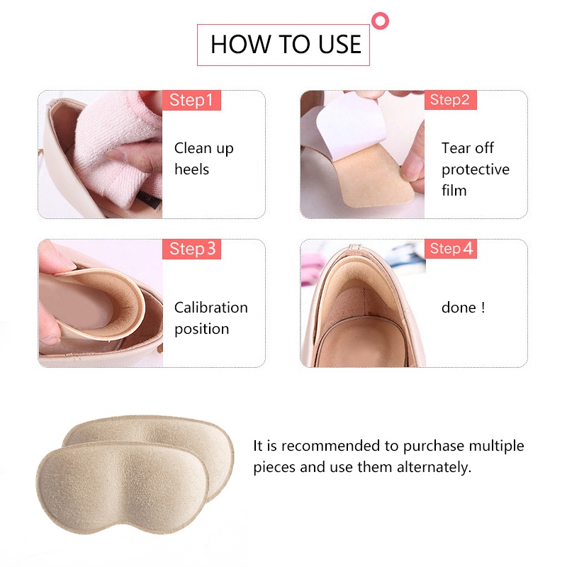 Set 1 Cặp Miếng Dán Gót Chân Trong Suốt Giúp Giảm Đau Hiệu Quả