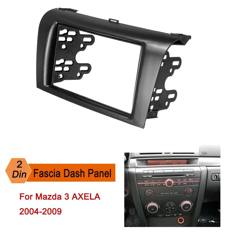 Khung Viền Bảng Điều Khiển Radio DVD Fascia Fascias 2DIN Cho Mazda 3 AXELA 2004-2007 2008 2009