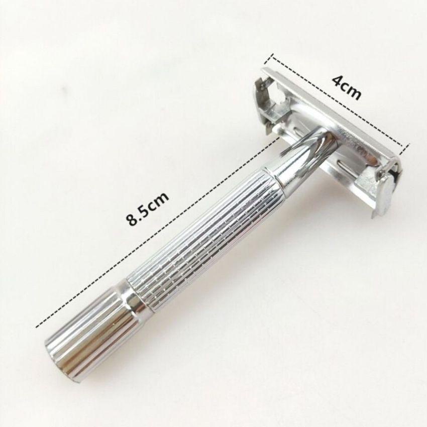 Dao Cạo Râu 2 Lưỡi /Dao cạo râu Inox Không Gỉ An Toàn,lưỡi lam cổ điển, kèm Hộp Cao Cấp Có Gương.