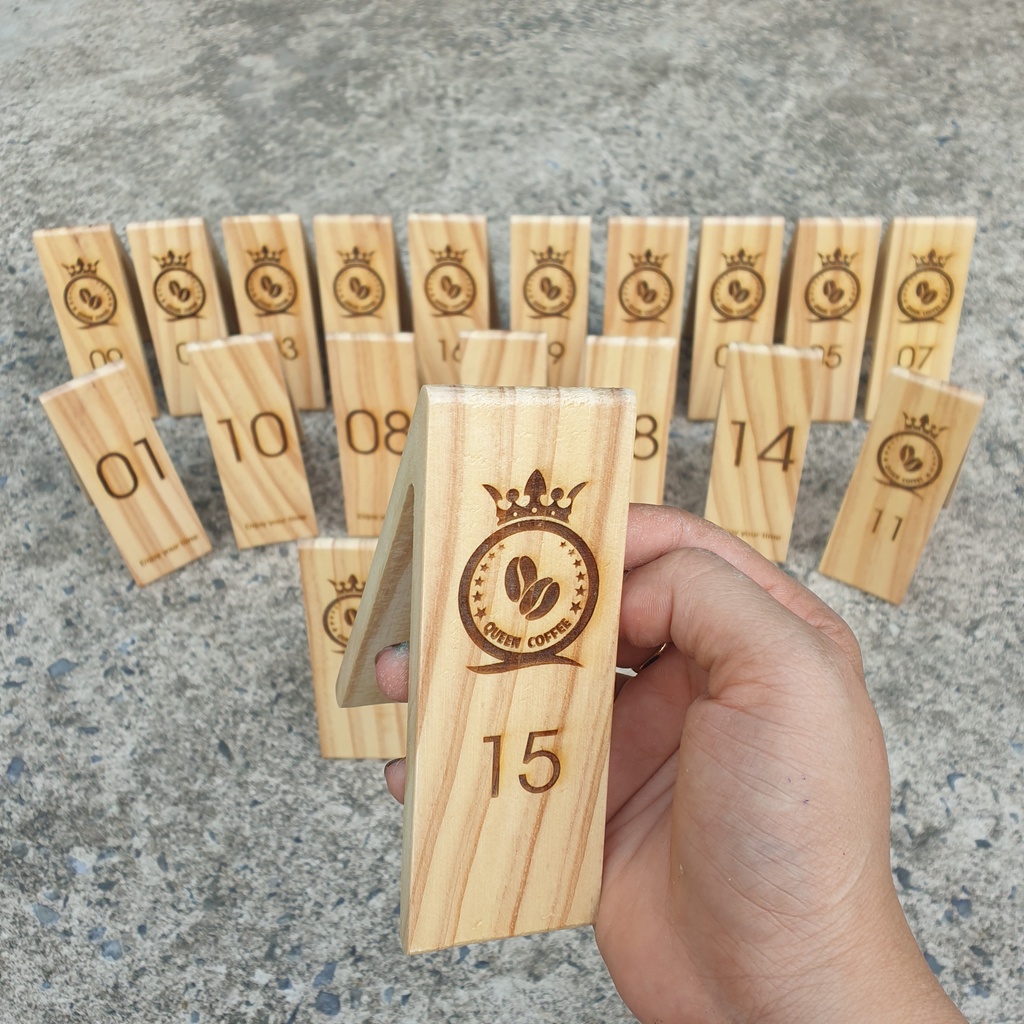 Thẻ số để bàn cà phê
