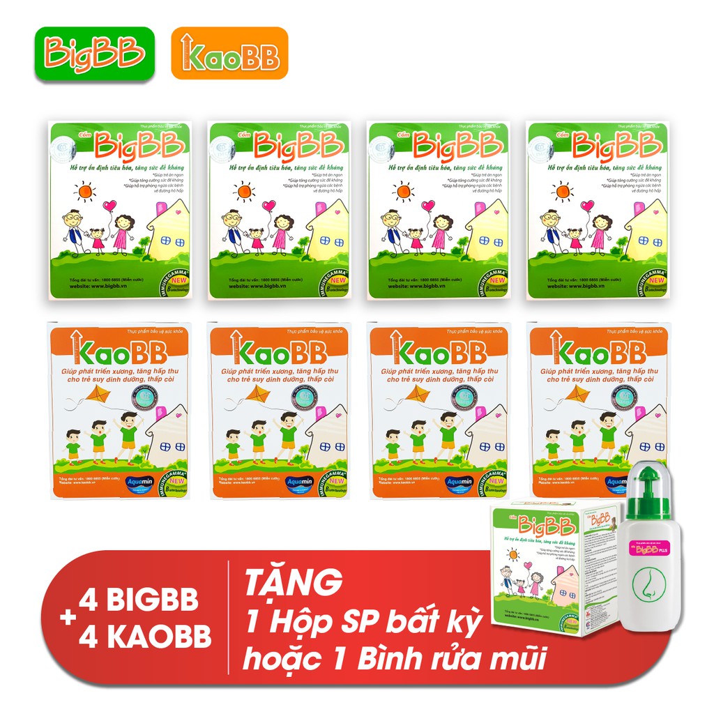 Combo 4 BigBB và 4 KaoBB