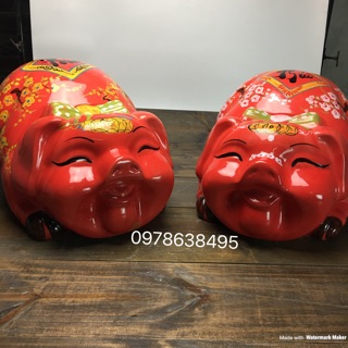 Heo đất mắt híp gốm sứ Bát Tràng