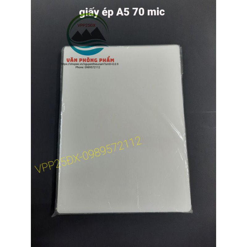 Giấy ép plastic A5-16*22cm dày 70mic.