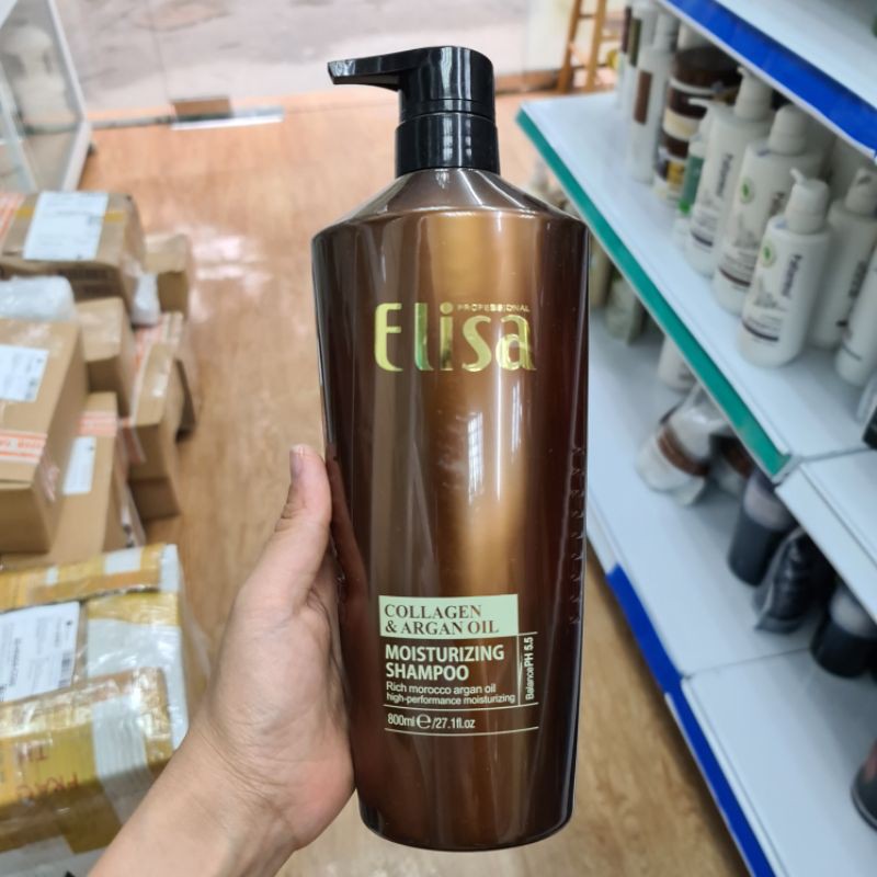 Lẻ Dầu Gội hoặc dầu Xả Elisa Argan Collagen 500ml - 800ml