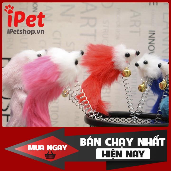 Chuột Đồ Chơi Lò Xo Có Mút Gắn Cho Chó Mèo - iPet Shop 0