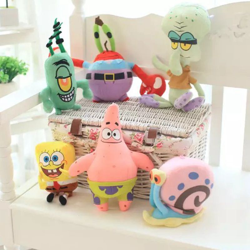 Búp bê đồ chơi mềm mại hình SpongeBob Squarepants/ Patrick Star/ Squidward Tedacles và bạn bè làm quà tặng
