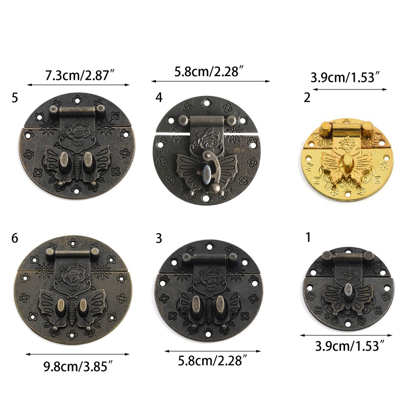 Chốt Khóa Hộp Ổ Khóa Hình Nụ Hôn Trang Trí Cổ Điển Chống Ăn Mòn