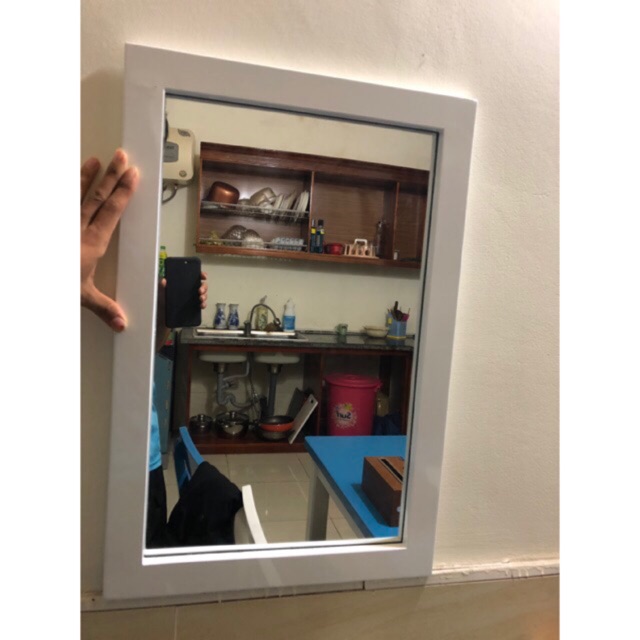 ✅ Gương trang điểm treo tường viền mỏng 3,5cm phủ sơn bóng G-8269