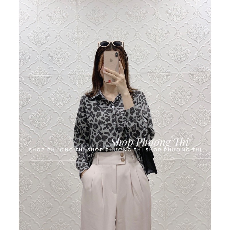 Áo sơmi oversize da báo hót 2021 (hình thật/sẵn) | BigBuy360 - bigbuy360.vn