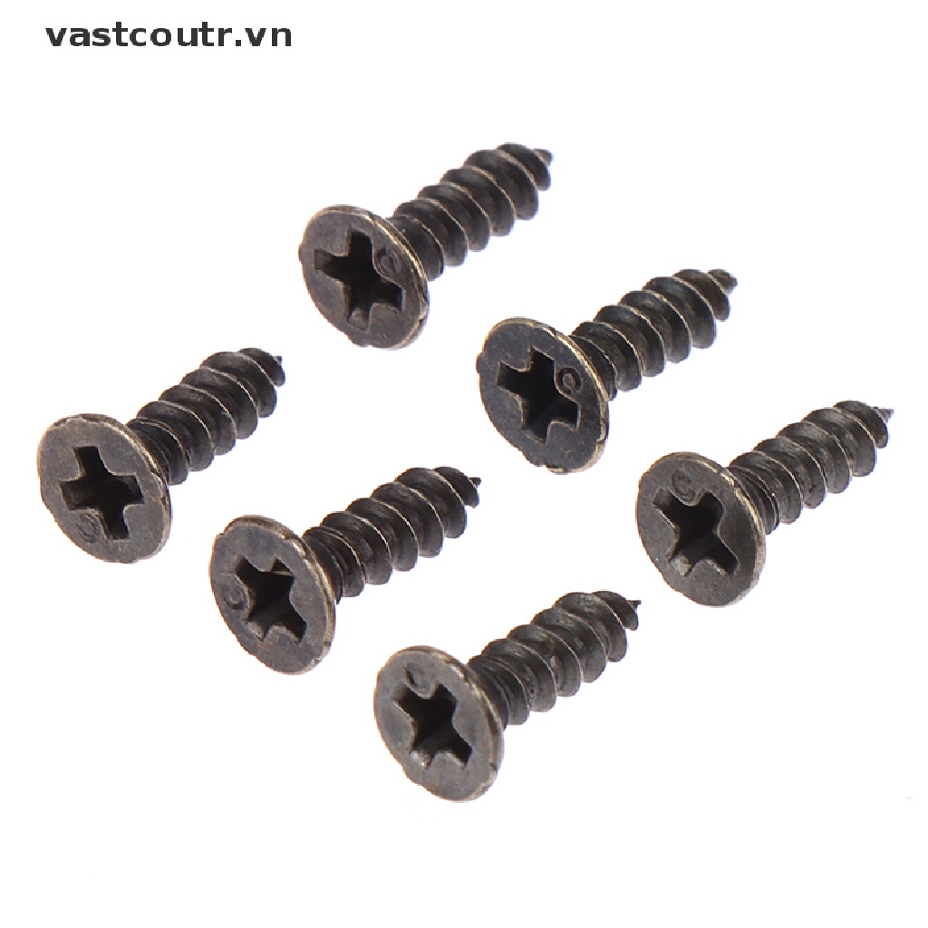 Set 2 Bản Lề 6 Lỗ Bằng Đồng Cổ Điển Cho Đồ Nội Thất Tủ