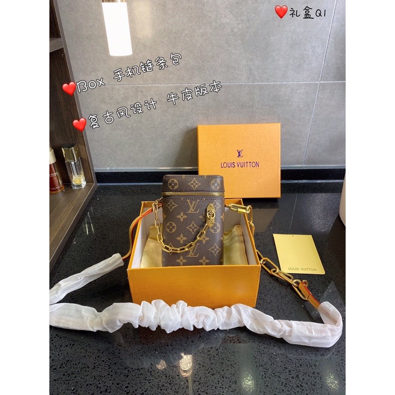 Túi dáng hộp Phone Box da thật cao cấp LV Louis Vuitton