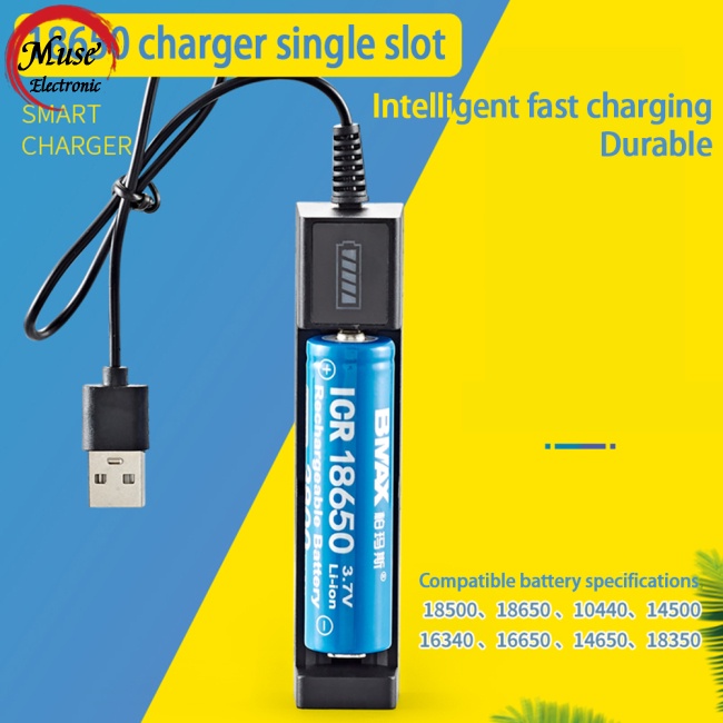 Bộ Sạc Pin Lithium 18650 Thông Minh Có Đèn Báo