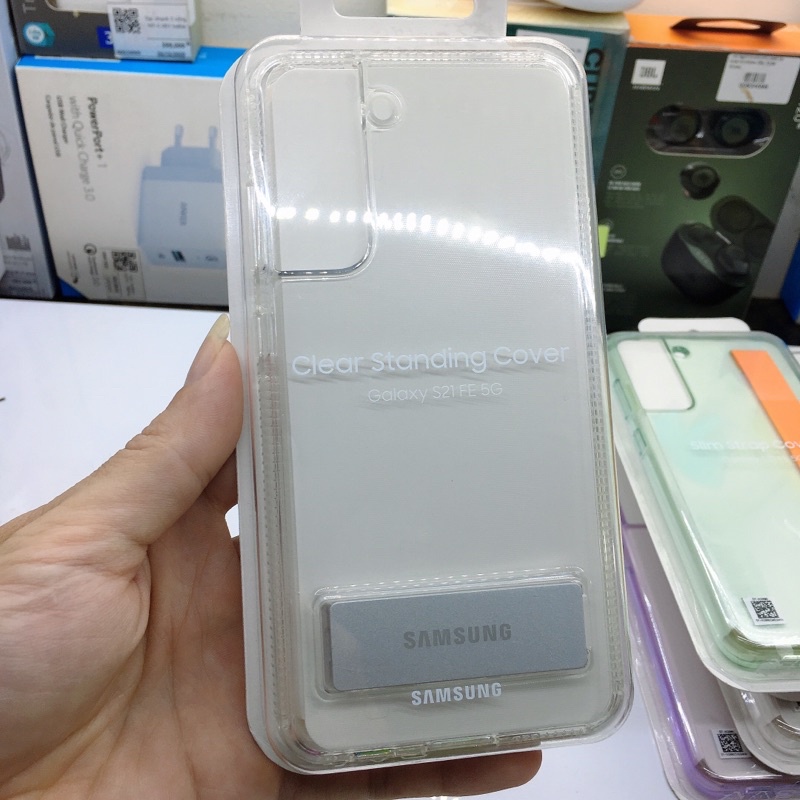 Chính hãng nguyên seal - Ốp lưng Samsung Galaxy S21 FE Clear Standing Cover