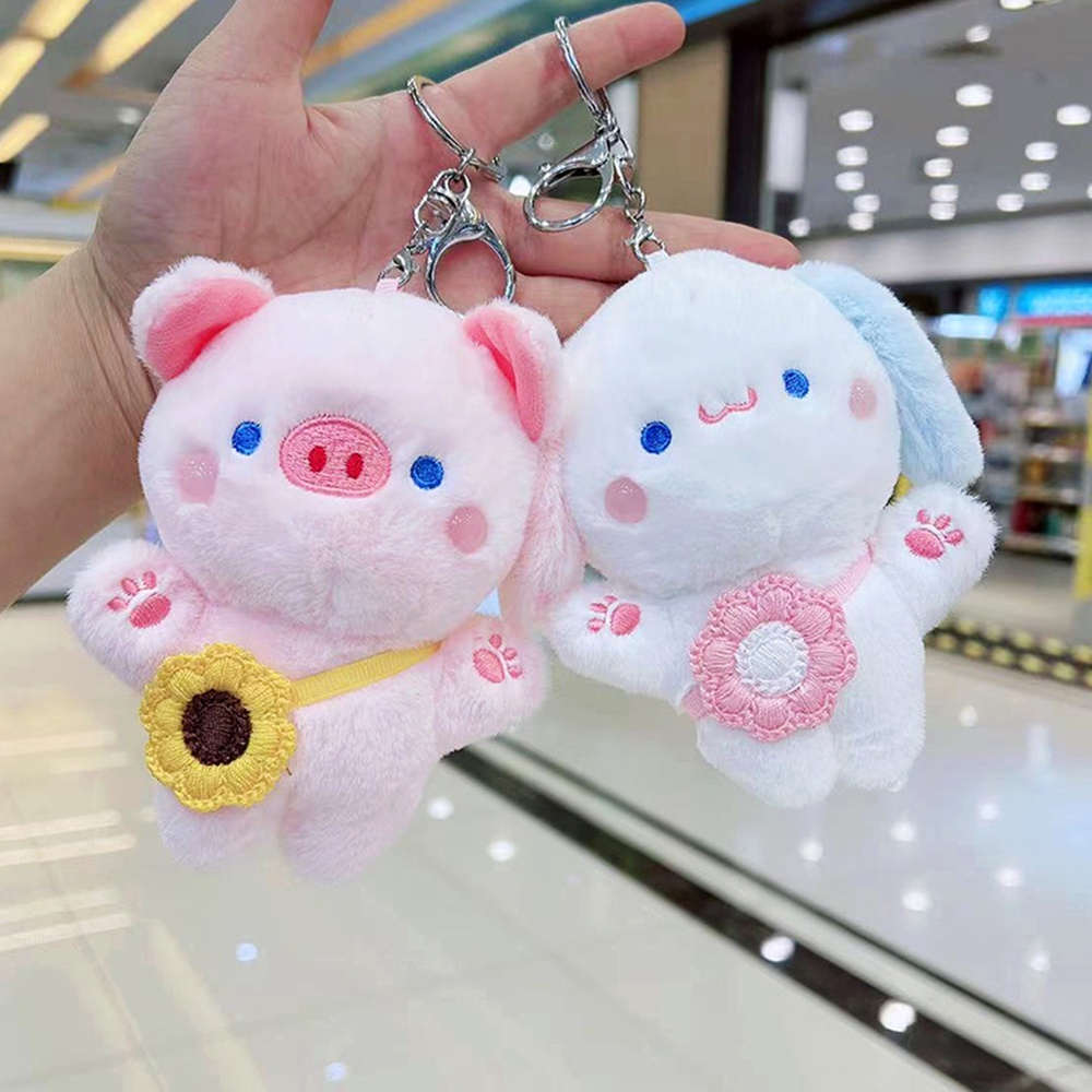 Móc Khóa Hình Heo Hồng Nhồi Bông Đáng Yêu