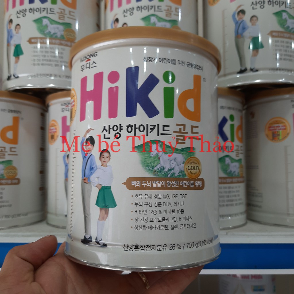 Sữa dê núi Hikid Gold 700g hàng chính hãng (trẻ từ 1-9 tuổi)