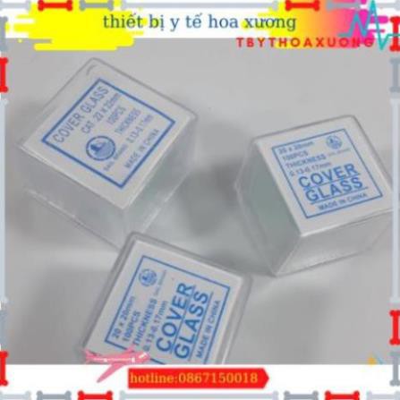[ Com Bo 10 Hộp ] Lamen Kính Hiển Vi Y Khoa 22x22mm