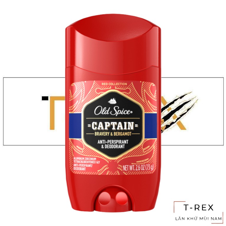 [HOT] Lăn Khử Mùi Old Spice Red Collection Captain 73Gr (Sáp Trắng)