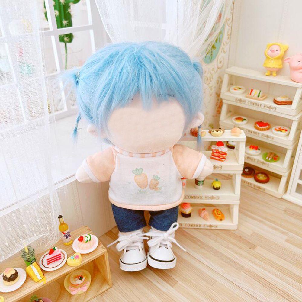 Quần áo búp bê 20cm Phim hoạt hình dễ thương T -shirt Áo trùm đầu