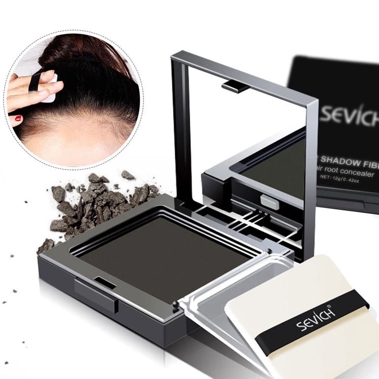 [Hàng mới về] Phấn làm đầy chân tóc dày che khuyết điểm 12g trang điểm chống nước tạo chân tóc bồng bềnh 5 màu tùy chọn