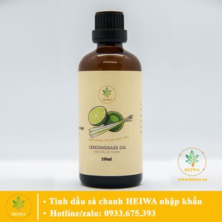 [CHAI LỚN] Tinh dầu Sả chanh thương hiệu HEIWA nhập khẩu Ấn Độ có giấy kiểm định, dung tích 100ml