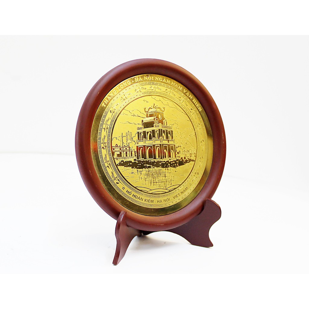 Đĩa đồng Tháp Rùa làm quà tặng để bàn làm việc