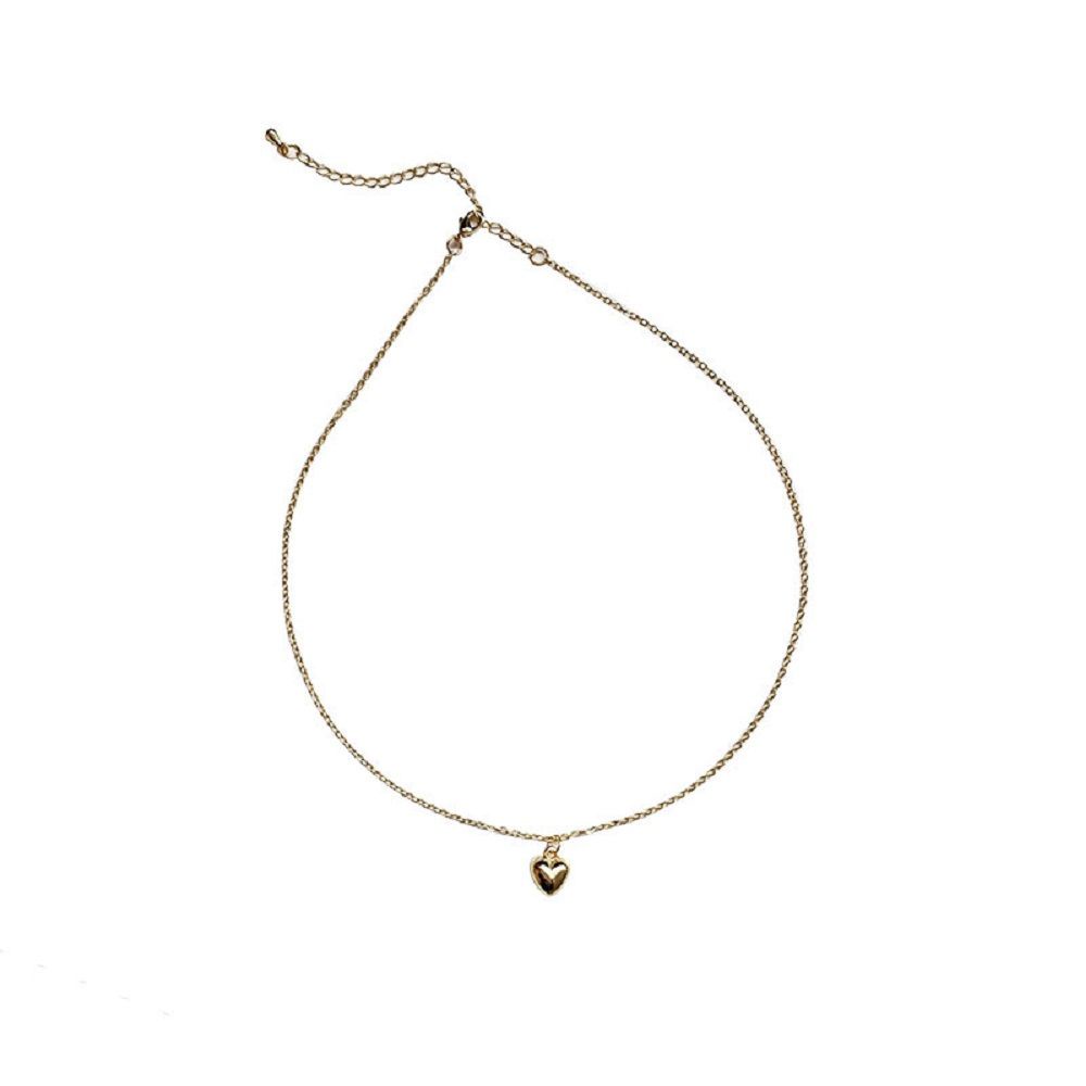 Vòng cổ choker mặt trái tim đơn giản thời trang Hàn Quốc cho nữ