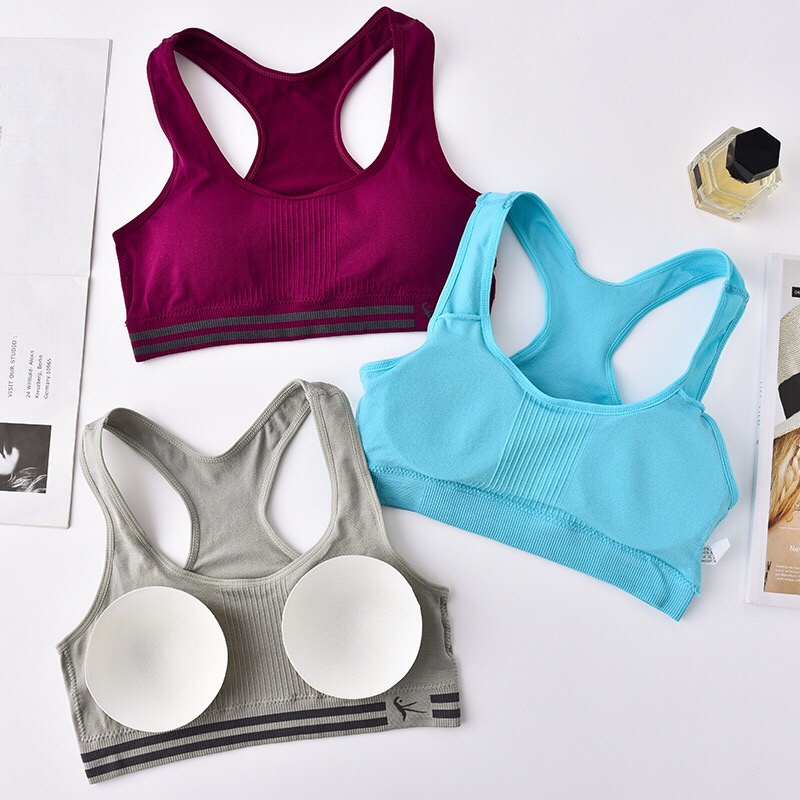 Áo bra tập Gym Yoga Aerobic vải thun dầy dặn, mặc tôn dáng nâng ngực, co giãn thoải mái, thấm hút mồ hôi A11