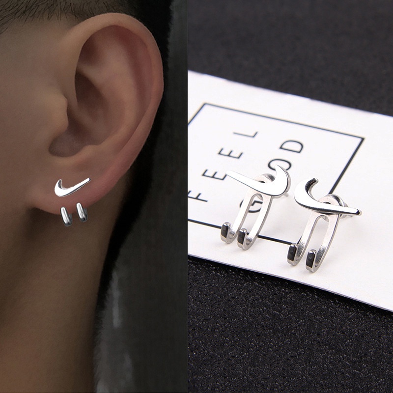 Khuyên Tai Dạng Móc Thiết Kế Đơn Giản Phong Cách Hip Hop Cho Nam Và Nữ