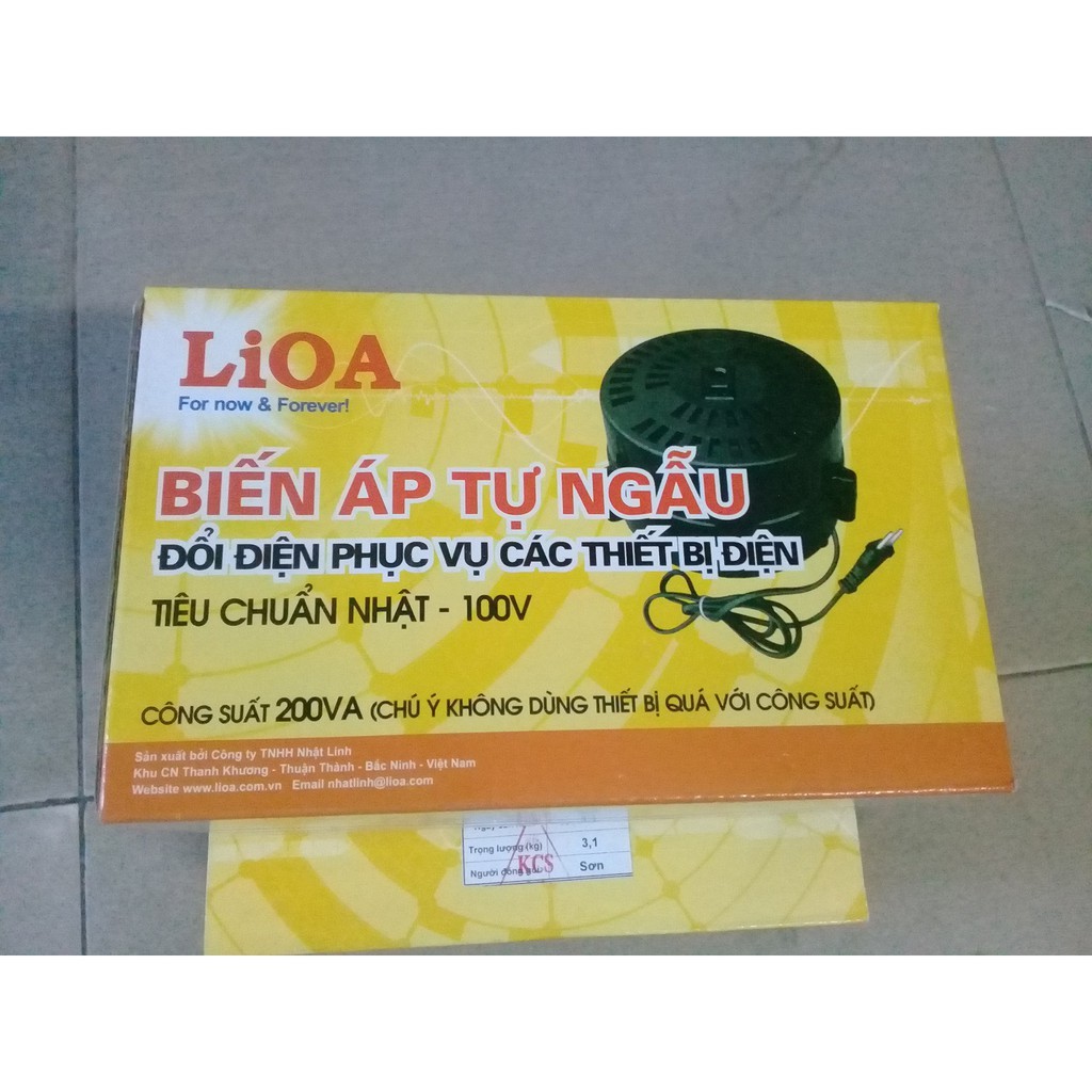 Biến Áp Tự Ngẫu / Bộ Đổi Điện 100v-120v LiOA 200VA