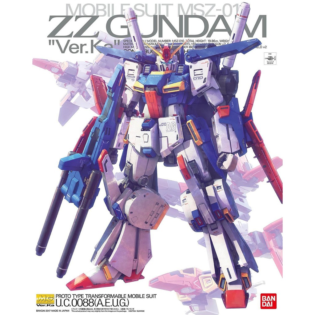 Mô hình lắp ráp gundam MG 1/100 MSZ-010 ZZ Ver.Ka