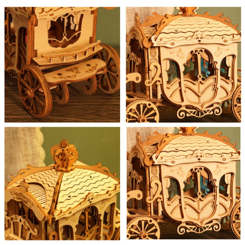 Mô Hình 3D Gỗ Robotime Xe Cổ Điển Retro Vintage Car, Classic Carriage, Cable Car TG504 - TG506