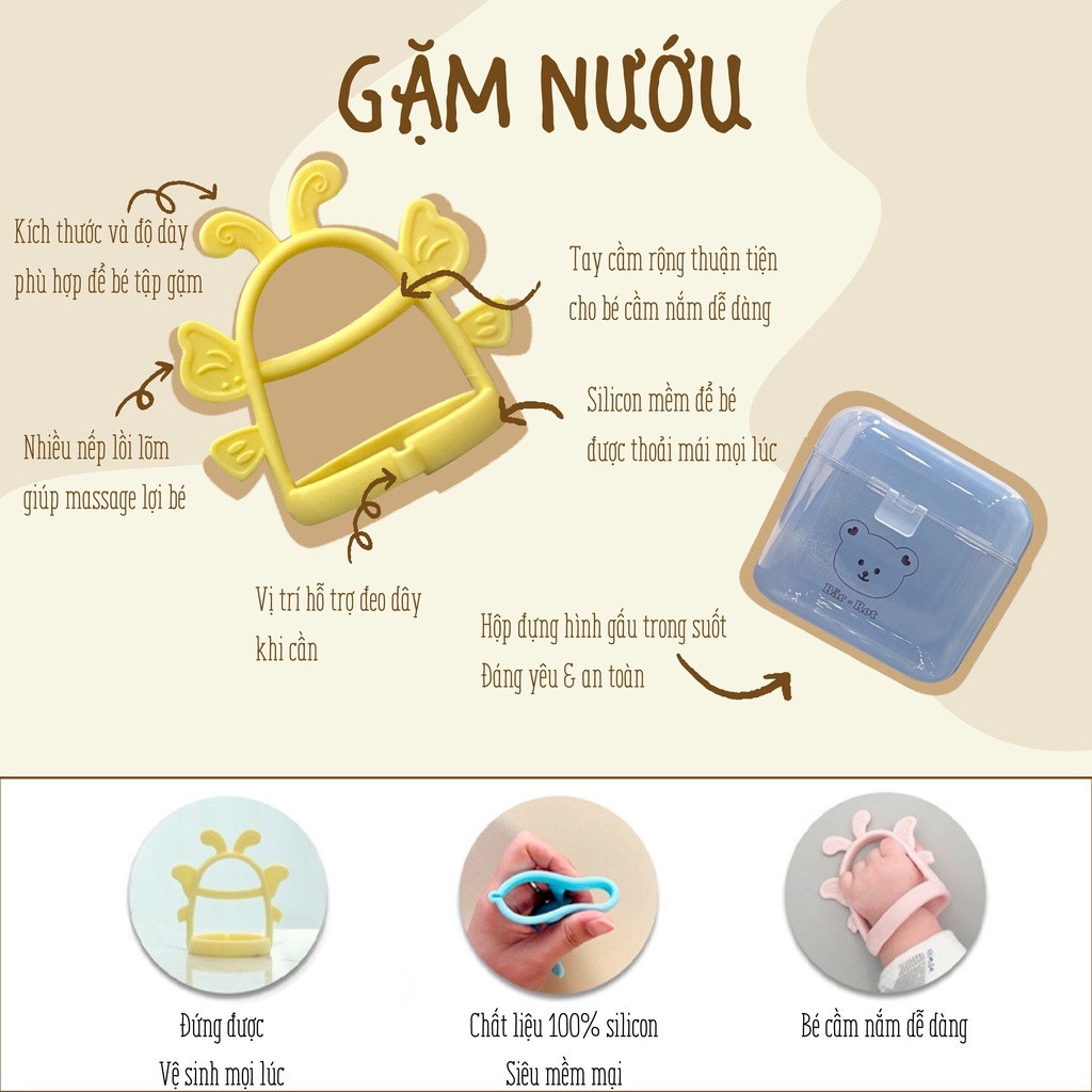 Gặm nướu cầm tay Bar Rot cho bé, chính hãng Bar Rot (tặng kèm hộp đựng)