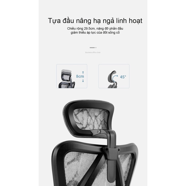 Sihoo M57 M57B Ghế Văn Phòng Công Thái Học Chính Hãng Tựa Đầu Vai Đỡ Cột Sống Linh Hoạt