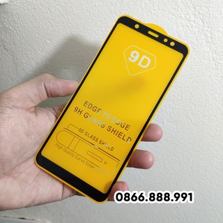 Kính Cường Lực 9D Samsung A6 hoặc A6+ 2018. Keo Toàn Màn Hình, Không Hạt Li Ty