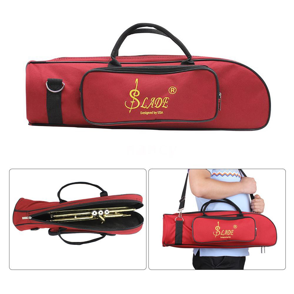 Túi đựng kèn Trumpet chống thấm nước 600D bằng vải oxford với dây đeo vai đơn có thể điều chỉnh phối đệm cotton 5mm