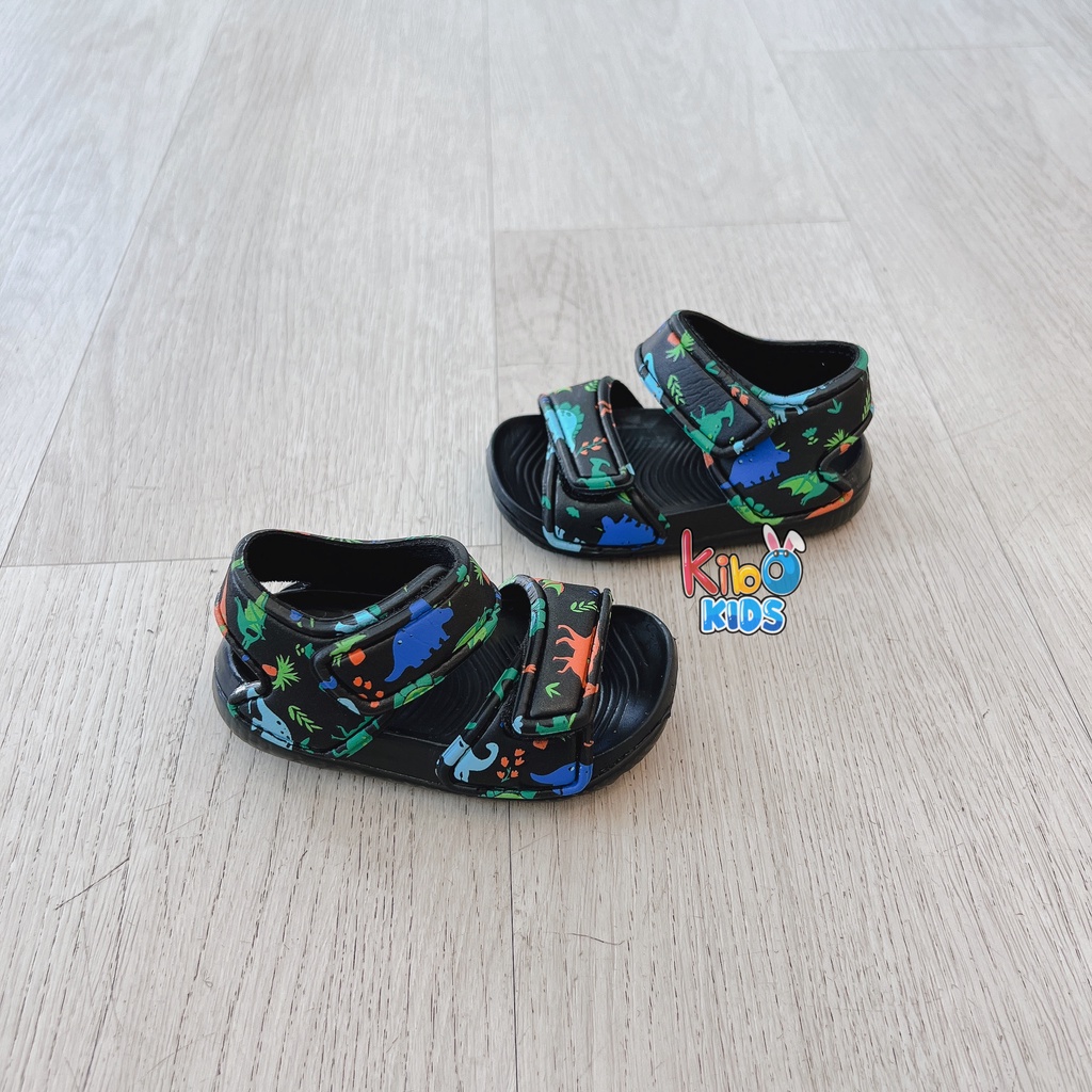 Sandal Xốp Cho Bé Trai Siêu Nhẹ Size từ 3 Tháng Hoạ Tiết Khủng Long A227