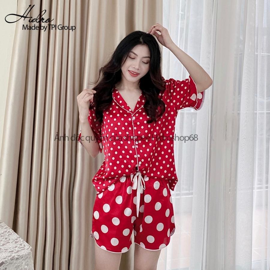 Đồ bộ pijama lụa satin phối chân sang chảnh