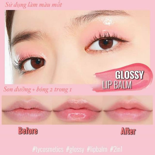 Môi Son Giá Rẻ - Son bóng dưỡng Glossy Lip Balm - Ty Cosmetics