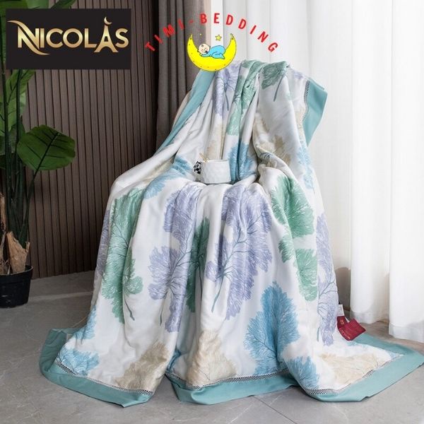 Chăn hè tencel Nicolas nhập khẩu cao cấp, mát mẻ kích thước 2x2,3m - mền hè tencel – Timibedding