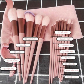 Bộ Cọ FIX+ 13 Cây Màu Hồng