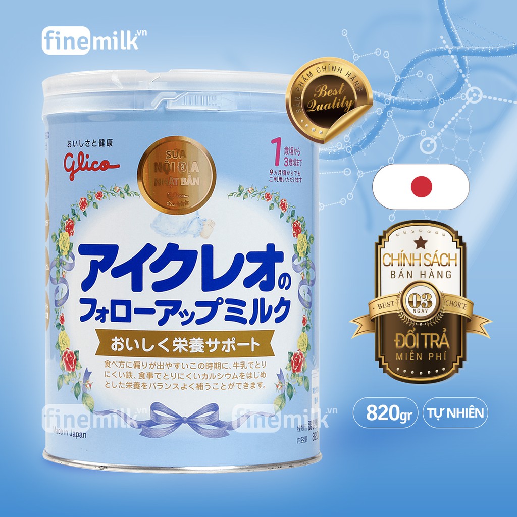 Sữa bột Glico Nhật nội địa số 1 800gram dinh dưỡng cao cho bé phát triển