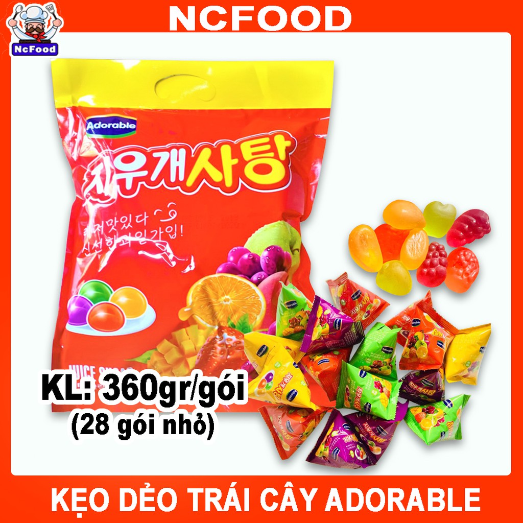 KẸO DẺO TRÁI CÂY HÀN QUỐC ADORABLE 360g